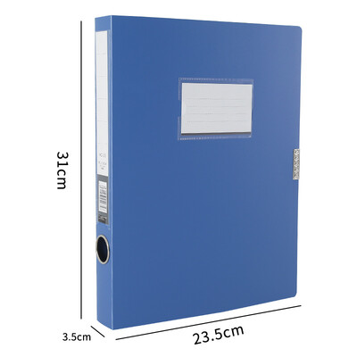 Dosar pentru fișiere A4, negru, albastru, multifuncțional din plastic pp, cutie pentru documente îngroșată, cutie de depozitare din hârtie rezistentă la praf, contract Nou 2024