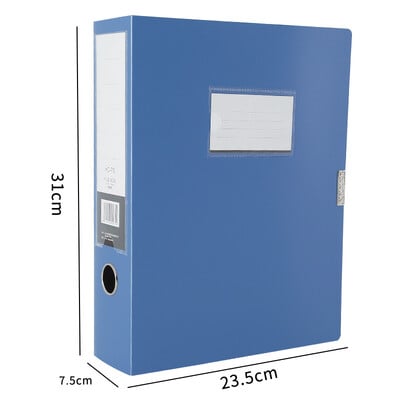 Dosar pentru fișiere A4, negru, albastru, multifuncțional din plastic pp, cutie pentru documente îngroșată, cutie de depozitare din hârtie rezistentă la praf, contract Nou 2024
