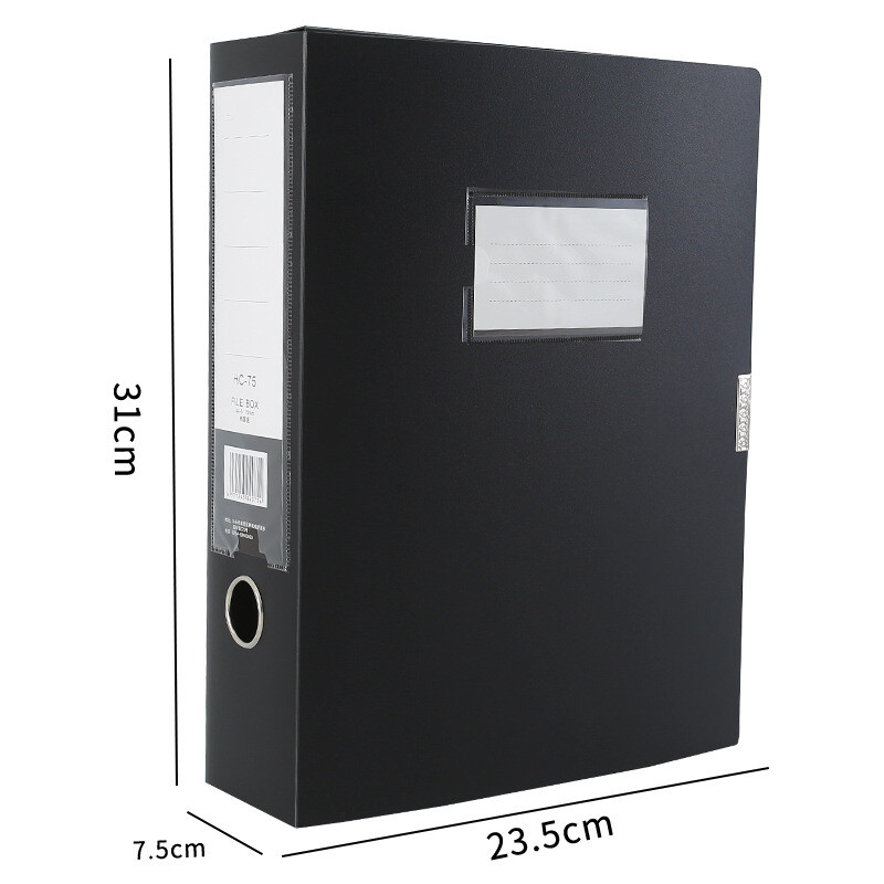 Dosar pentru fișiere A4, negru, albastru, multifuncțional din plastic pp, cutie pentru documente îngroșată, cutie de depozitare din hârtie rezistentă la praf, contract Nou 2024
