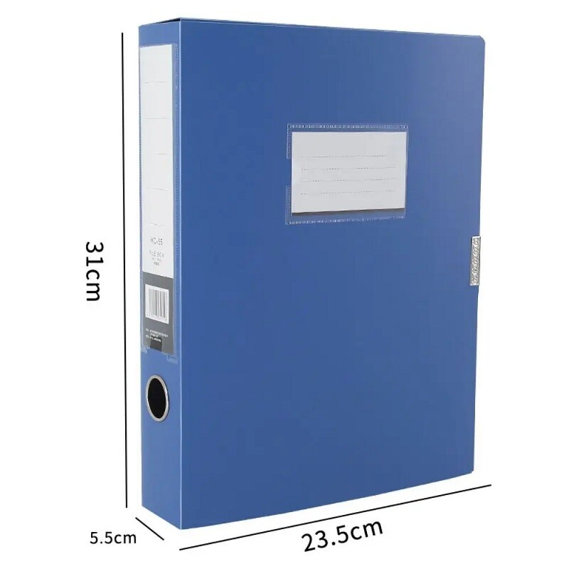 Juodai mėlynas A4 failų aplankas daugiafunkcinis PP plastikinis sutirštintas dokumentų dėklas, atsparus dulkėms, popierinis laikymo dėžutės sutartis