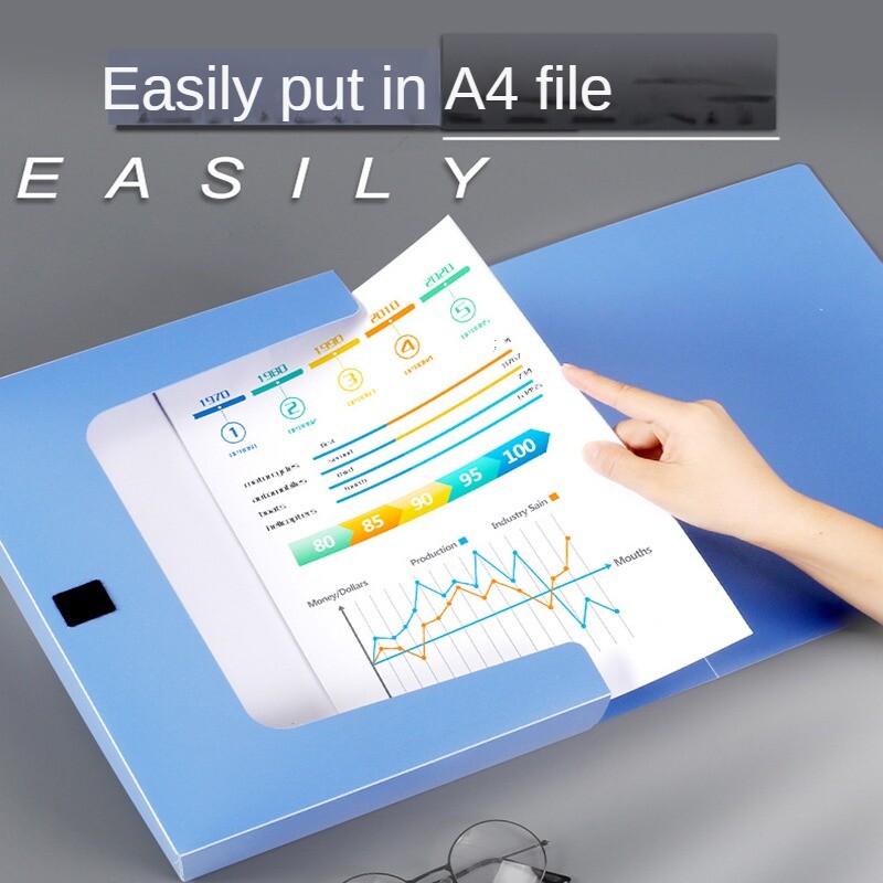 A4 storintos biuro failų saugojimo dėžutės, didelės talpos staliniam dokumentų maišeliui, sulankstymo tipo duomenų aplankas.