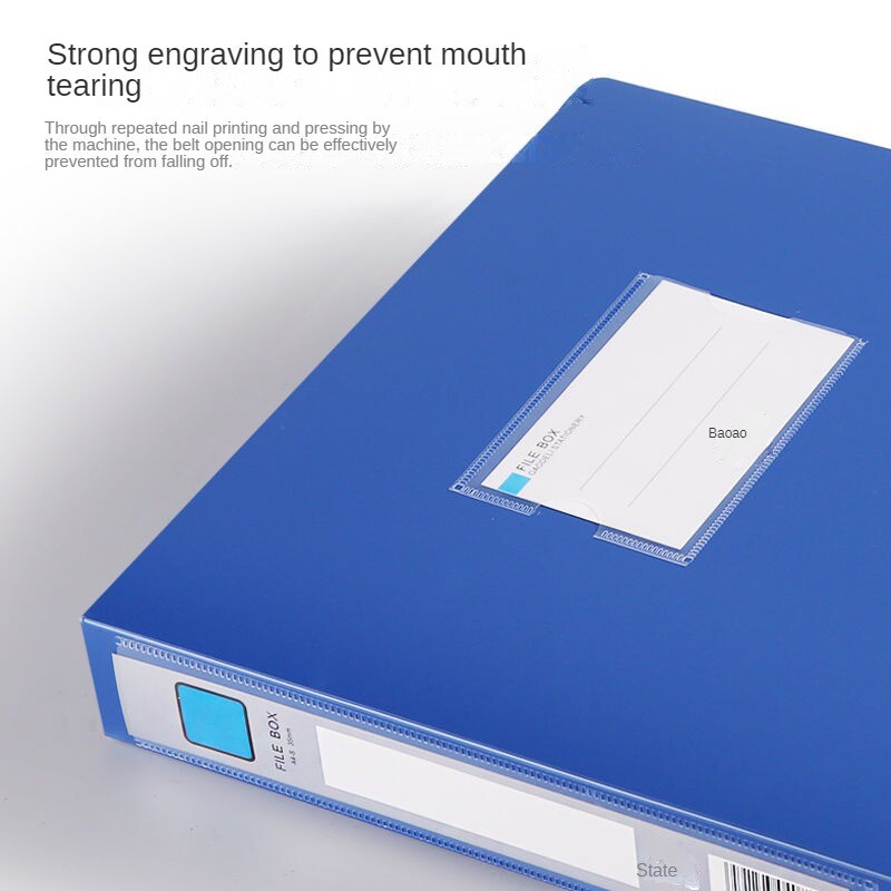 A4 storintos biuro failų saugojimo dėžutės, didelės talpos staliniam dokumentų maišeliui, sulankstymo tipo duomenų aplankas.