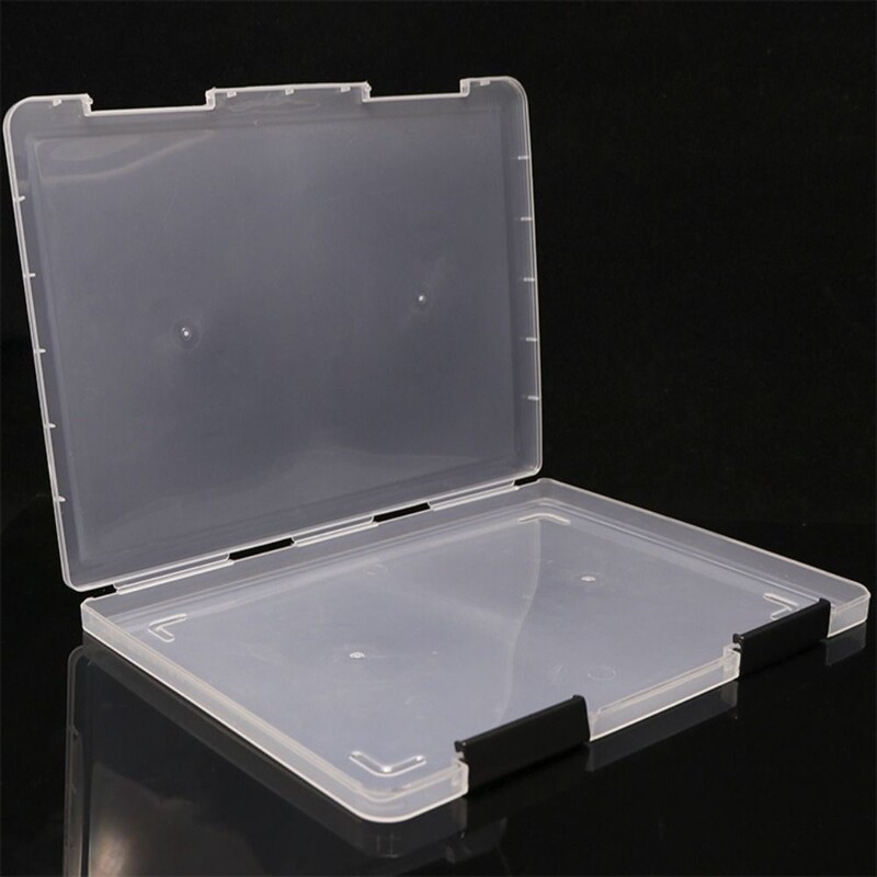 Държач за файлове A4 Прозрачен прахоустойчив Кутия за съхранение за сортиране на файлове Преносим органайзер за хартия A4 Калъф за документи Офис маса Бюро