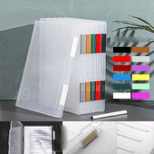 Прозрачна пластмасова кутия за органайзер за файлове A4 Водоустойчива удебелена тънка кутия за документи Многофункционална прахоустойчива хартия Офис консумативи