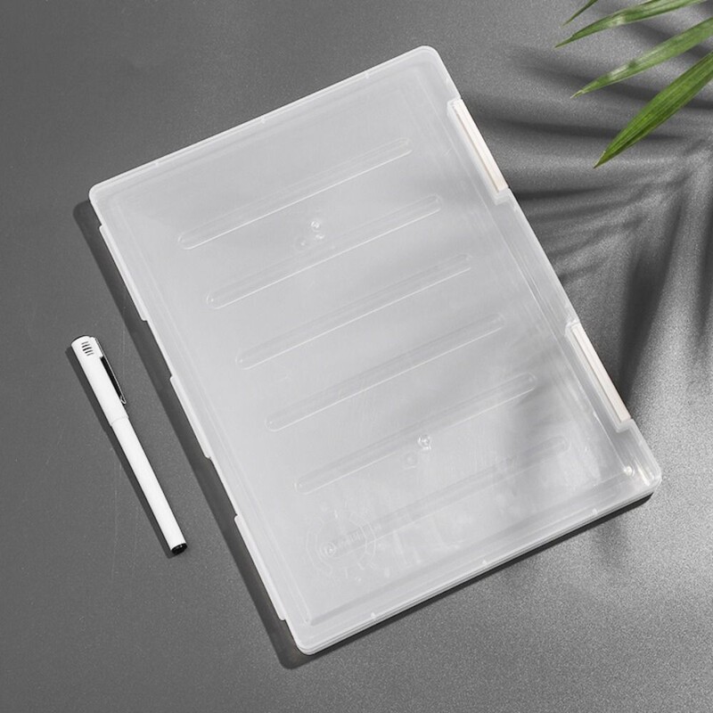 Skaidrus plastikinis A4 formato failų tvarkyklės dėžutė, atspari vandeniui, stora, plona dokumentų dėklas Daugiafunkcis dulkėms atsparus popierius biuro reikmenys
