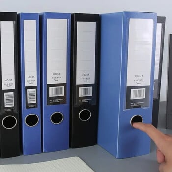 File Organizer Μαύρο Μπλε Φάκελος αρχείων Α4 Παχύ χαρτί με προστασία από τη σκόνη Κουτί αποθήκευσης PP Πλαστικό χαρτί δοκιμής θήκης εγγράφων