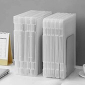 1PC Прозрачна кутия за съхранение на документи Органайзер за канцеларски материали Папка Съхранение на офис сметки Сортиране Пластмасова кутия A4 Капацитет на хартия