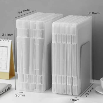 1PC Clear Document Storage Box Organizer Χαρτικά Φάκελος Λογαριασμός γραφείου Αποθήκευση Ταξινόμηση Πλαστικό κουτί A4 Χωρητικότητα χαρτιού