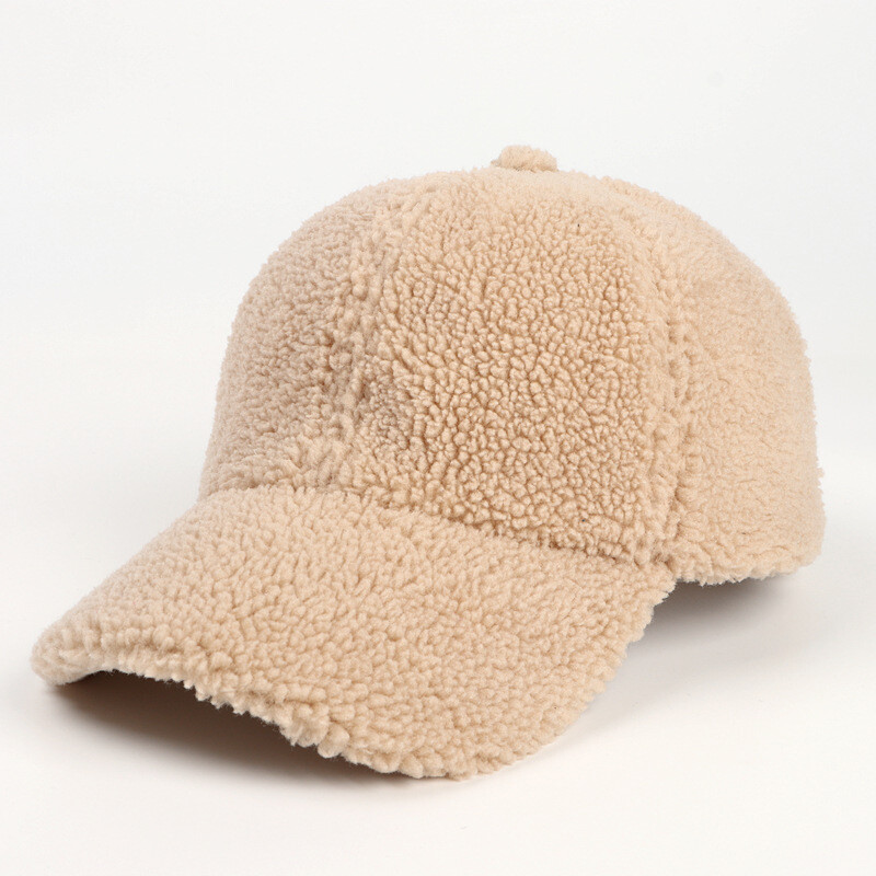 Mütsid naistele Jaapani Korea versioon universaalne ühevärviline lambavillane velvetist müts äärega sügis-talvise sooja pesapallimütsiga meestele