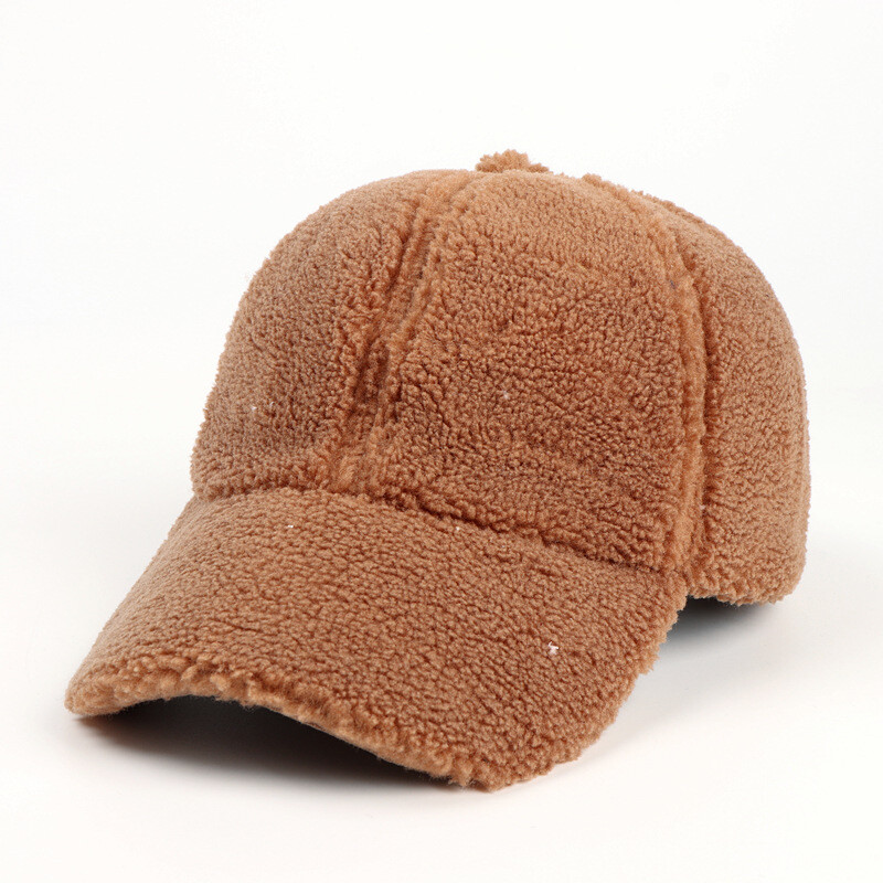 Mütsid naistele Jaapani Korea versioon universaalne ühevärviline lambavillane velvetist müts äärega sügis-talvise sooja pesapallimütsiga meestele