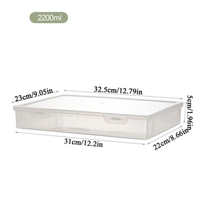 A4 formāta failu glabāšanas kaste, caurspīdīgs pārnēsājams dokumentu organizētājs, putekļu necaurlaidīgs plastmasas kancelejas piederumu glabāšanas futrālis Biroja darbvirsmas piederumi
