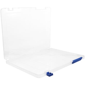 Portable File Storage Box A4 Thickened Plastic Data Classification Office (μαύρο) Project Magazine Stand Protector Case