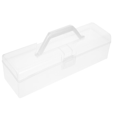 Cutie transparentă pentru pensule pentru vopsea Container pentru stilou transparent Cutii de depozitare decorative cu capace Creion