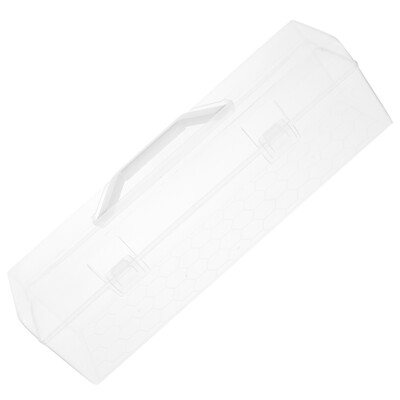 Cutie transparentă pentru pensule pentru vopsea Container pentru stilou transparent Cutii de depozitare decorative cu capace Creion