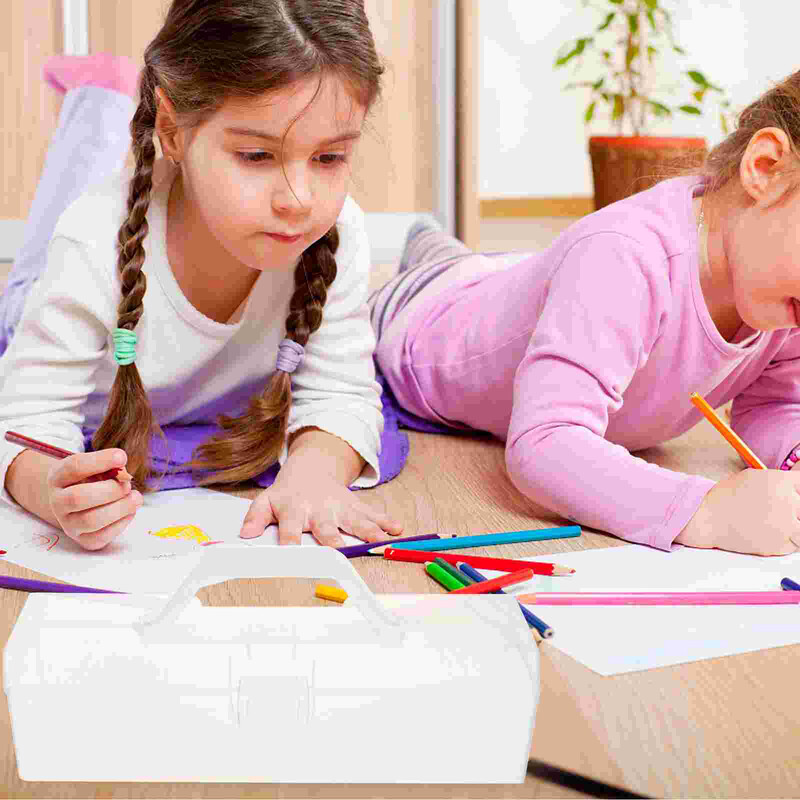 Cutie transparentă pentru pensule pentru vopsea Container pentru stilou transparent Cutii de depozitare decorative cu capace Creion