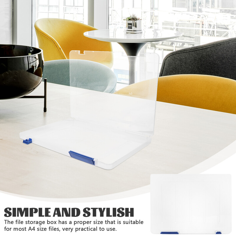 Failų saugojimo dėžutė A4 storio plastiko biuro duomenų klasifikacija (juoda) žurnalo apsauginio stovo dėklas