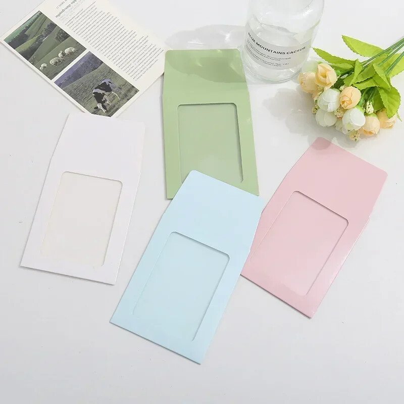 5/10 buc. Plicuri de hârtie pentru fereastră Suport transparent pentru carduri DIY Photocards Cadru depozitare cadou ambalaj pungă Kawaii buzunar plic