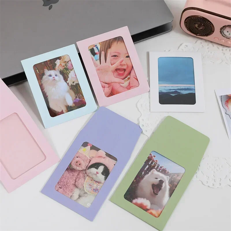 5/10 buc. Plicuri de hârtie pentru fereastră Suport transparent pentru carduri DIY Photocards Cadru depozitare cadou ambalaj pungă Kawaii buzunar plic