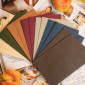 20 бр. 7*10,5 см ленен текстуриран триъгълен плик, реколта, 8-цветен празен плик, карта, скрапбукинг, писмо, подаръчни консумативи