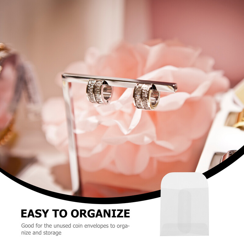 50 kom. Vrećica s omotnicama za nakit Mini omotnice sa slikama Vrećice s privjescima Naušnice Novčići Lakmus papir Vrećice za male poklone Uredski celofan