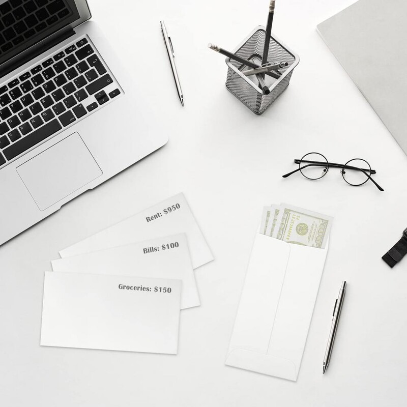 Kuverte za gotovinu od 50 komada Kraft PaperMoney Spremnik za novac svijetlih boja koji ne blijedi Ultra-tanke kuverte za pohranu gotovine DIY Vrećice za gotovinu