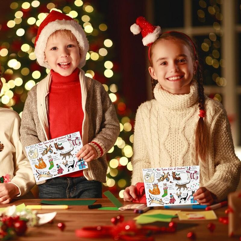 Felicitari de Crăciun pentru animale de companie Felicitari cu model de animale drăguțe Material de felicitare cu model de animale pentru iubitorii de câini și colegi de familie