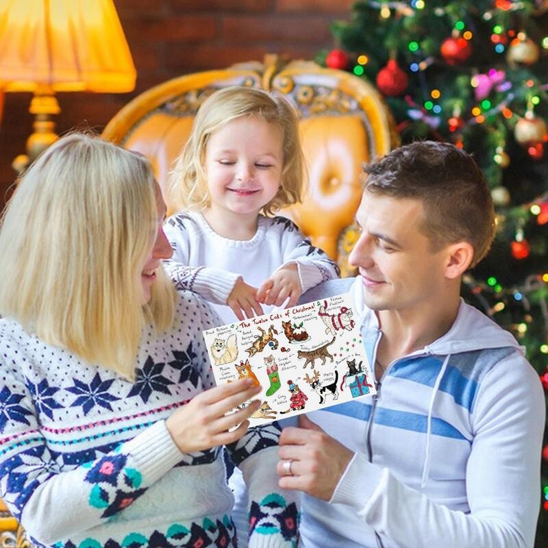 Felicitari de Crăciun pentru animale de companie Felicitari cu model de animale drăguțe Material de felicitare cu model de animale pentru iubitorii de câini și colegi de familie