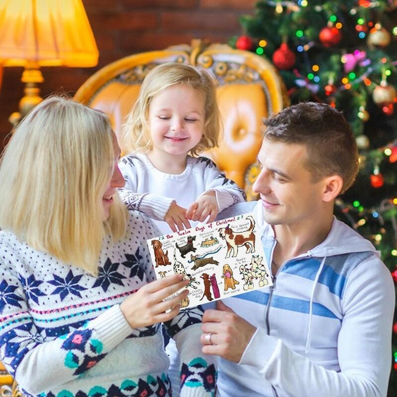 Felicitari de Crăciun pentru animale de companie Felicitari cu model de animale drăguțe Material de felicitare cu model de animale pentru iubitorii de câini și colegi de familie