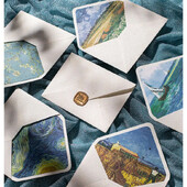 10 tk/partii 17,5 * 12,5 cm suurepärased vanaaegsed Van Goghi õlimaalid, väikesed ja värsked, tipptasemel taimepõhised, metsapitsiga vooder