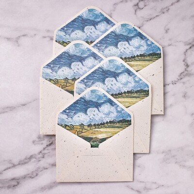 10 tk/partii 17,5 * 12,5 cm suurepärased vanaaegsed Van Goghi õlimaalid, väikesed ja värsked, tipptasemel taimepõhised, metsapitsiga vooder