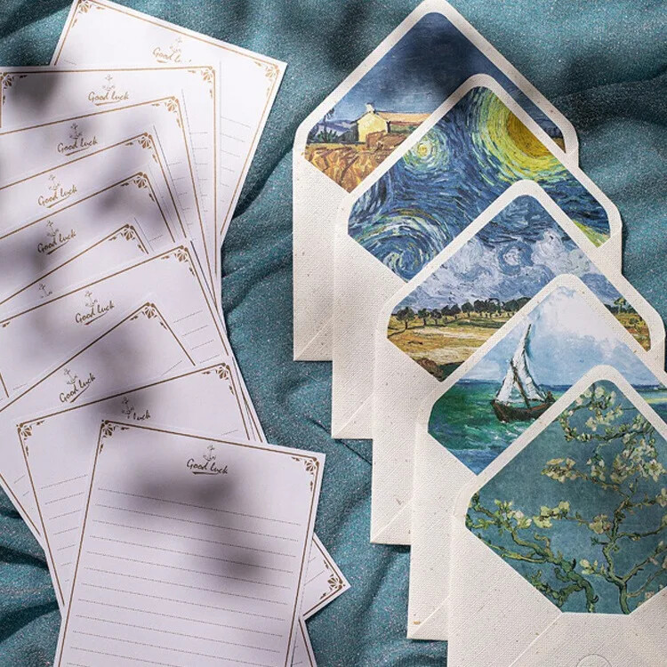 10 tk/partii 17,5 * 12,5 cm suurepärased vanaaegsed Van Goghi õlimaalid, väikesed ja värsked, tipptasemel taimepõhised, metsapitsiga vooder