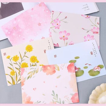 5τμχ Μεγάλοι Φάκελοι Kawaii Cherry Daisy Φάκελοι για Letter Pad Προσκλητήριο Γάμου Κάλυμμα Καρτ ποστάλ 18X13CM 23X15,7CM