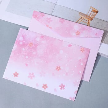 5τμχ Μεγάλοι Φάκελοι Kawaii Cherry Daisy Φάκελοι για Letter Pad Προσκλητήριο Γάμου Κάλυμμα Καρτ ποστάλ 18X13CM 23X15,7CM