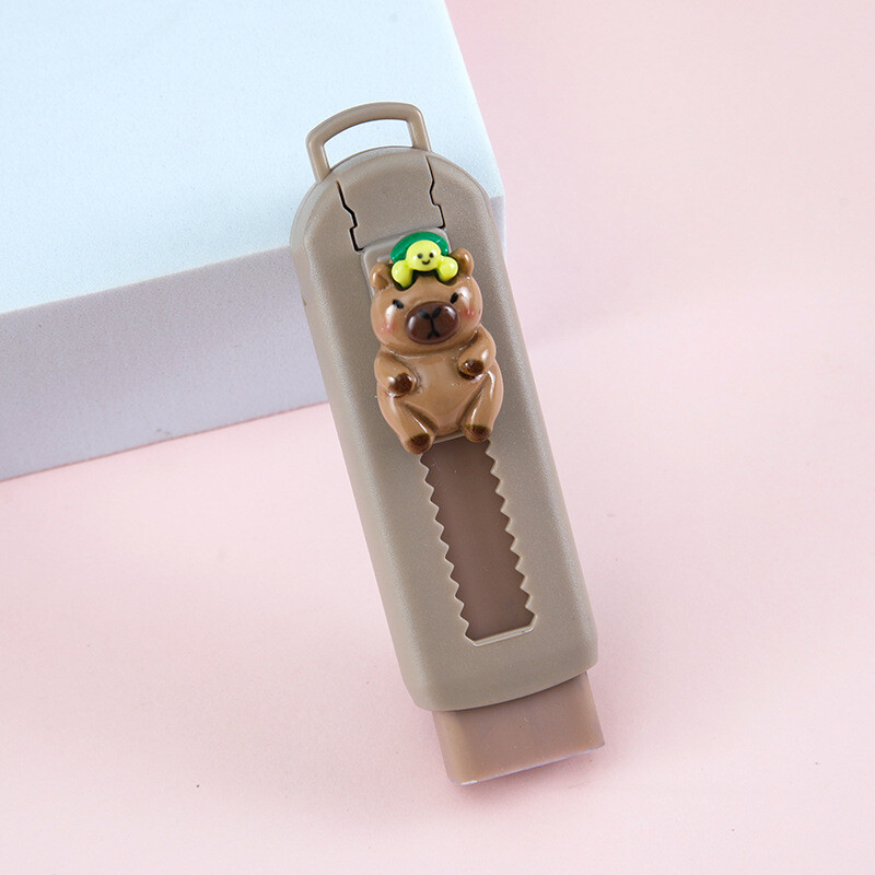 Loov kustutuskumm pühkida armas multikas algkooliõpilastele kirjatarbed Push ja pull kustutuskumm laste auhinna kingitus