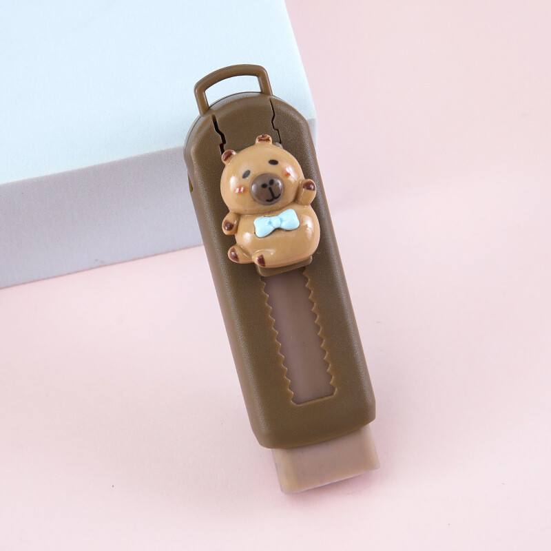 Loov kustutuskumm pühkida armas multikas algkooliõpilastele kirjatarbed Push ja pull kustutuskumm laste auhinna kingitus