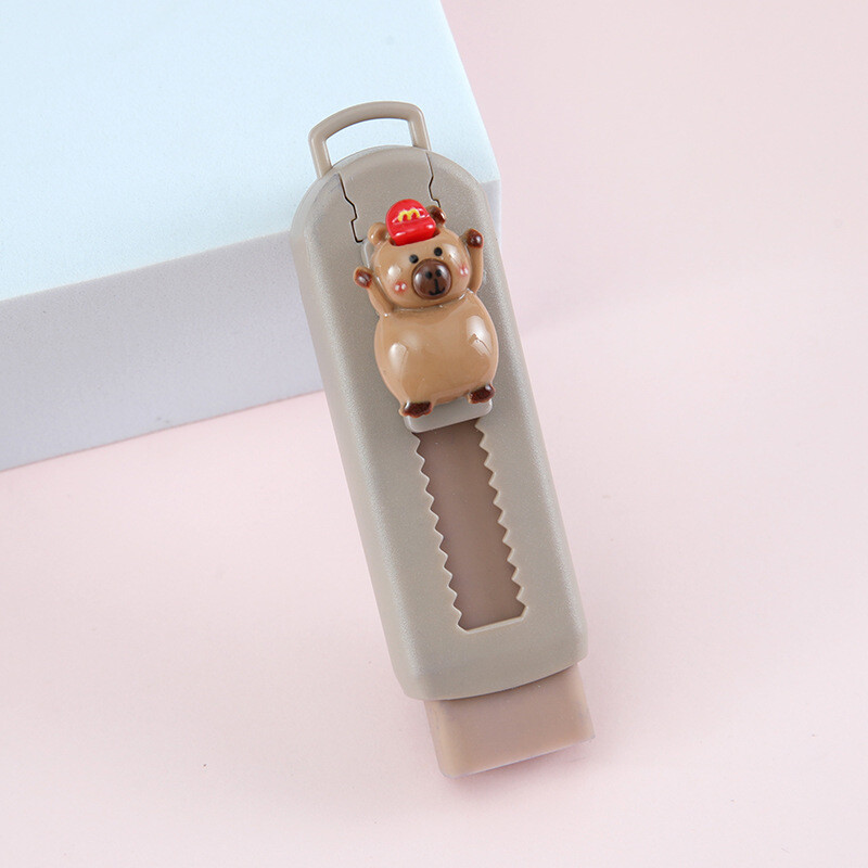 Loov kustutuskumm pühkida armas multikas algkooliõpilastele kirjatarbed Push ja pull kustutuskumm laste auhinna kingitus