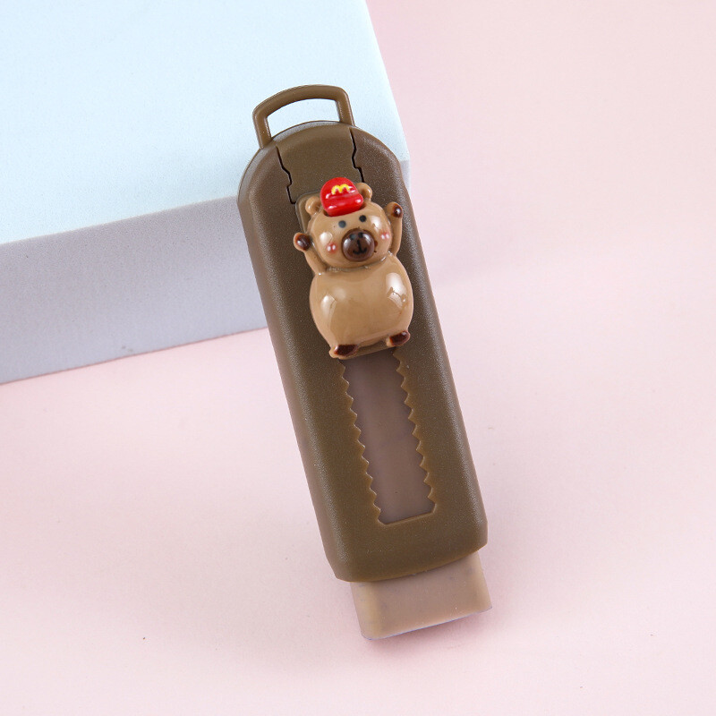 Loov kustutuskumm pühkida armas multikas algkooliõpilastele kirjatarbed Push ja pull kustutuskumm laste auhinna kingitus