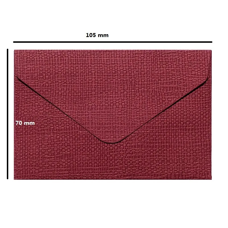 10Pcs 7X10.5cm ленен текстуриран триъгълен прозорец плик класически цвят празна сватбена покана плик подарък направи си сам напиши писмо