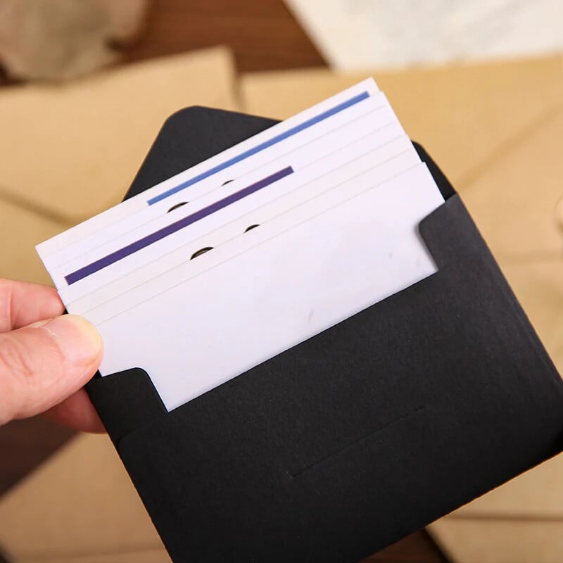 10 vnt. Mini kraftpopieriniai vokai Vintažiniai laiškai Rašymas Laiškų padėkliukai Pinigų vokai Vakarėlis Šventiniai Atvirukai Viršelis Biuras