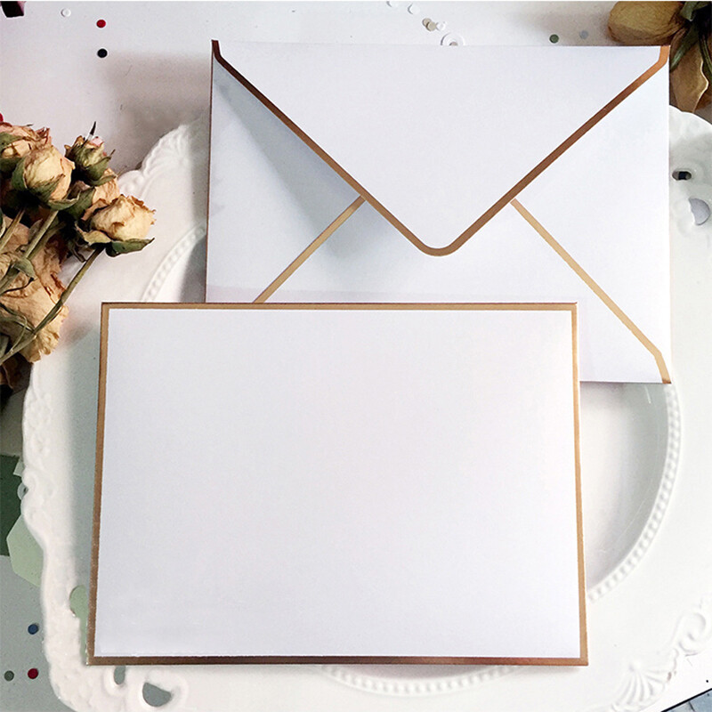 10Pcs/lot Prilagođena vintage retro 5 boja prazna biserna papirna omotnica Pozivnica za vjenčanje Kuverta Čestitka Poklon 14x19CM