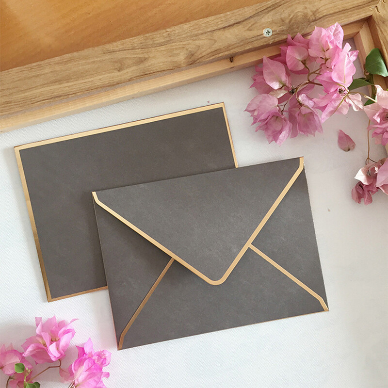 10Pcs/lot Prilagođena vintage retro 5 boja prazna biserna papirna omotnica Pozivnica za vjenčanje Kuverta Čestitka Poklon 14x19CM