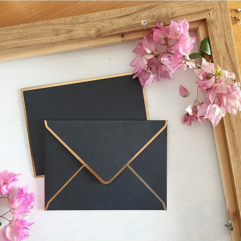 10Pcs/lot Prilagođena vintage retro 5 boja prazna biserna papirna omotnica Pozivnica za vjenčanje Kuverta Čestitka Poklon 14x19CM