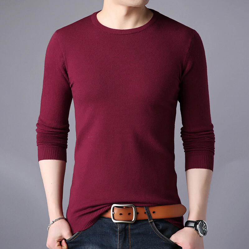 Proljeće 2022. Novi muški pleteni pulover modni uski muški korejski stilski pulover s okruglim izrezom Proizvođač veleprodaja