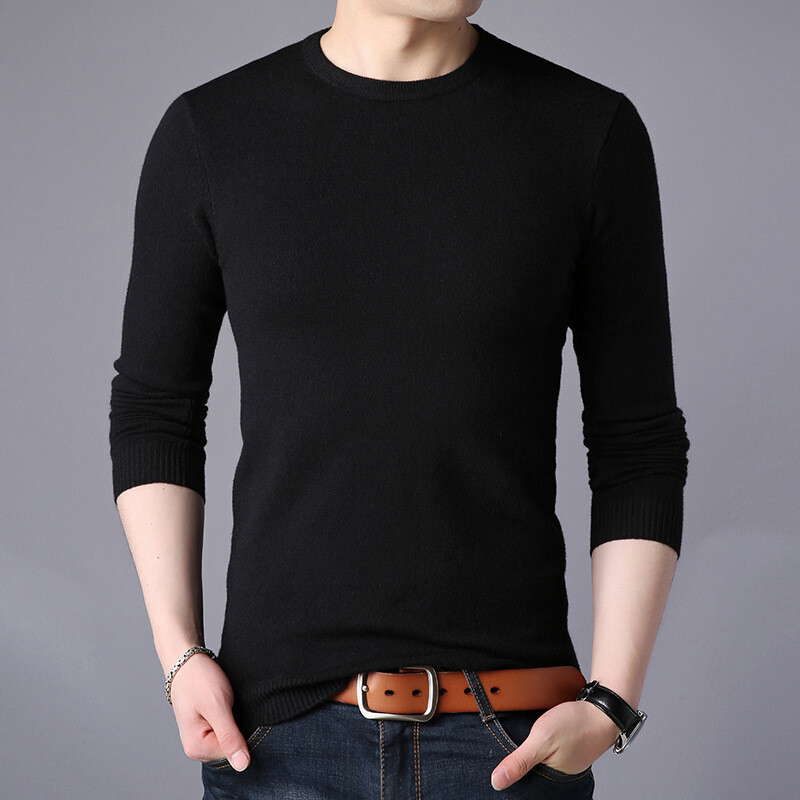 Proljeće 2022. Novi muški pleteni pulover modni uski muški korejski stilski pulover s okruglim izrezom Proizvođač veleprodaja