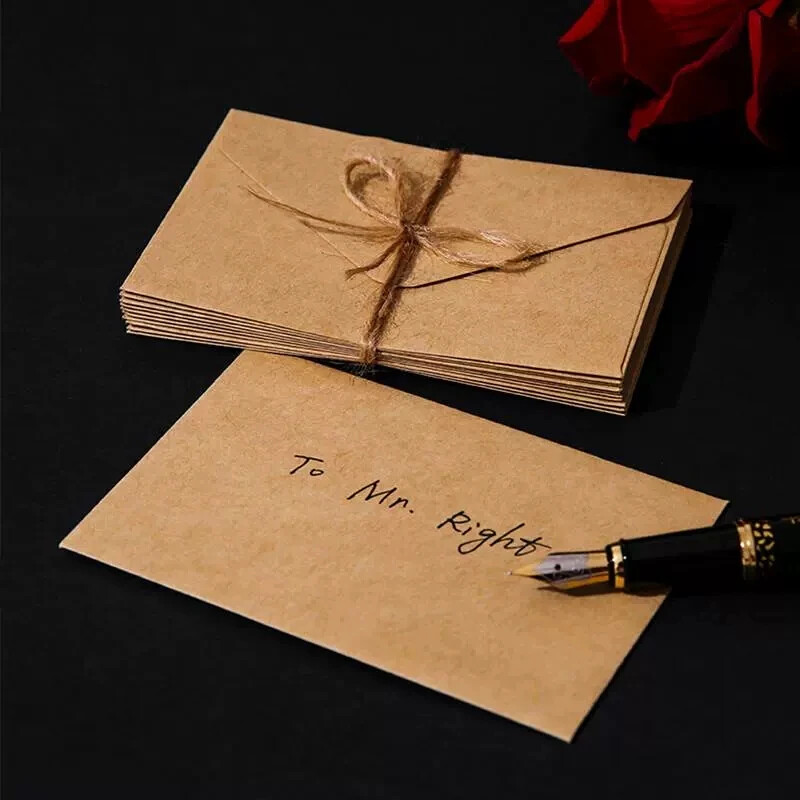 10 komada starinskih jednobojnih omotnica za pisma, razglednice, jastučići za pisma, navlaka, DIY pozivnice za vjenčanje, navlaka, uredski materijal