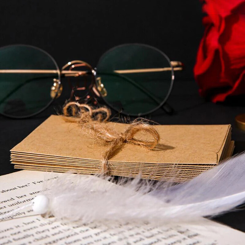 10 komada starinskih jednobojnih omotnica za pisma, razglednice, jastučići za pisma, navlaka, DIY pozivnice za vjenčanje, navlaka, uredski materijal