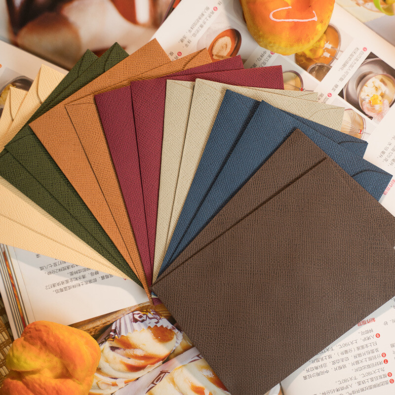 10 buc. Plicuri de culoare vintage, ștampila de scris, autocolante cu sigiliu de ceară, cărți poștale, plicuri pentru ambalaj cadou de nuntă, papetărie coreeană