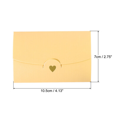 20 kom 10,5*7 cm biserno obložen papir Mini omotnica Mali držač poklon kartice Retro zlatno srce Poslovne omotnice za vjenčanje