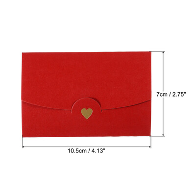 20 kom 10,5*7 cm biserno obložen papir Mini omotnica Mali držač poklon kartice Retro zlatno srce Poslovne omotnice za vjenčanje