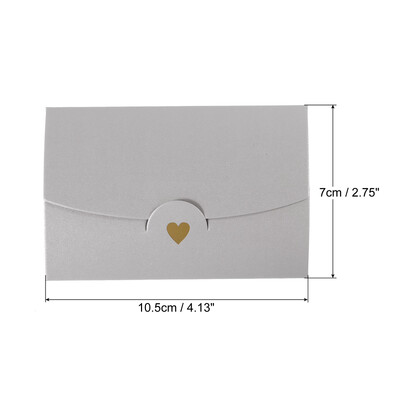 20 kom 10,5*7 cm biserno obložen papir Mini omotnica Mali držač poklon kartice Retro zlatno srce Poslovne omotnice za vjenčanje